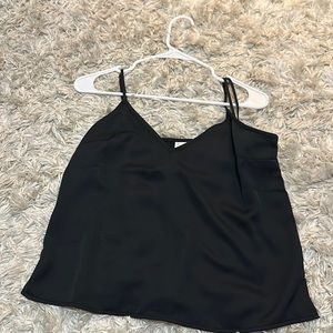 A new day black silk tank top, size xs